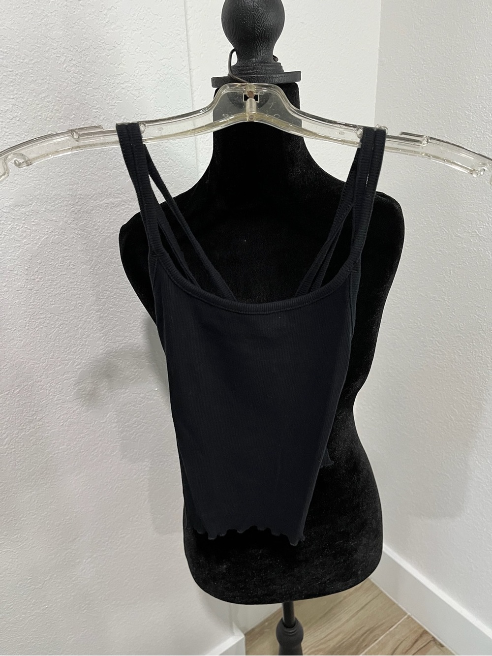 art class Black Double-Strap Ribbed Camisole